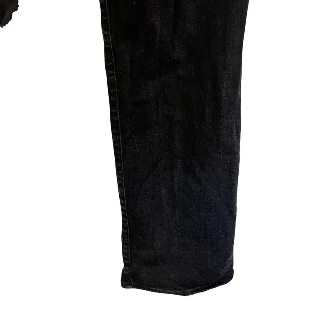 J Crew Womens Bootcut Boot Cut Black Wash Mid Rise Stretch Jeans sz 31 x 32